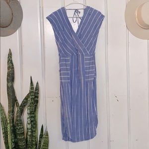 Universal thread blue striped summer dress preppy